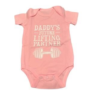 NWOT Newborn One Piece Short Sleeve Outfit Snaps Between The Legs Daddy